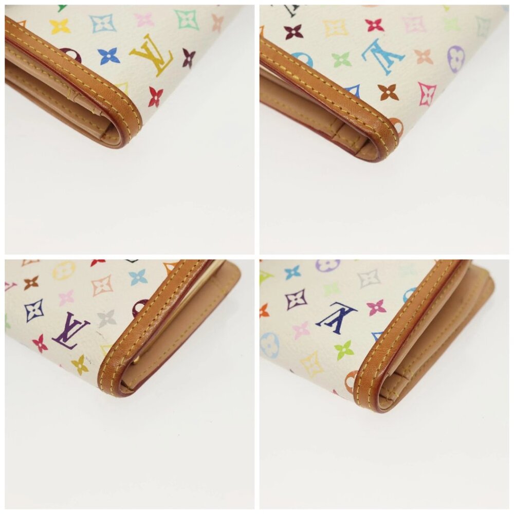 LOUIS VUITTON Multicolor Portefeuille Viennois Wallet White M92987 Auth 130787 - Picture 16 of 16